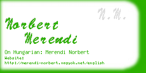 norbert merendi business card